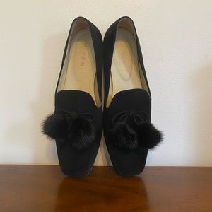 M. Gemi Amarena Black Suede Loafers